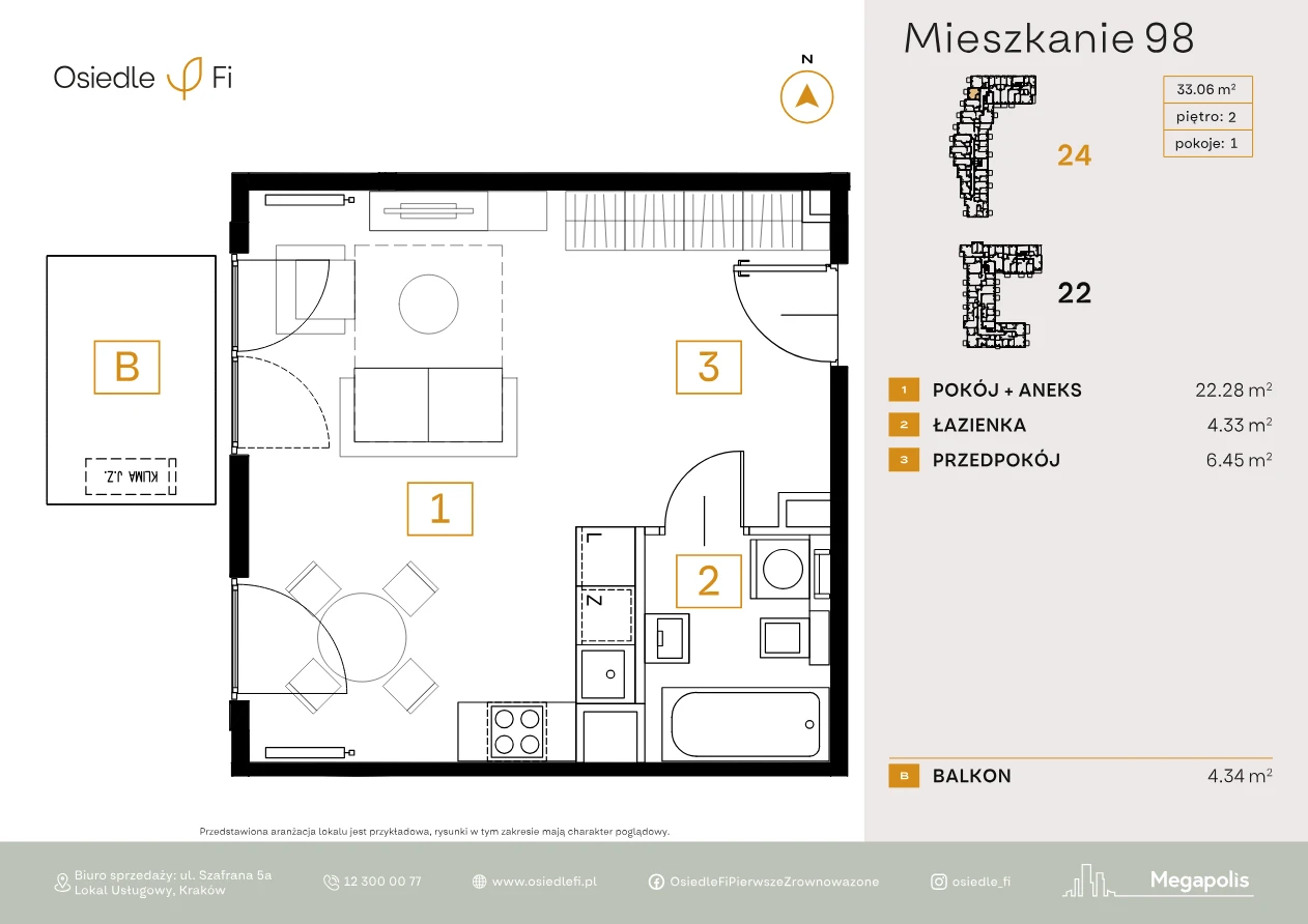 Rzut mieszkania 98