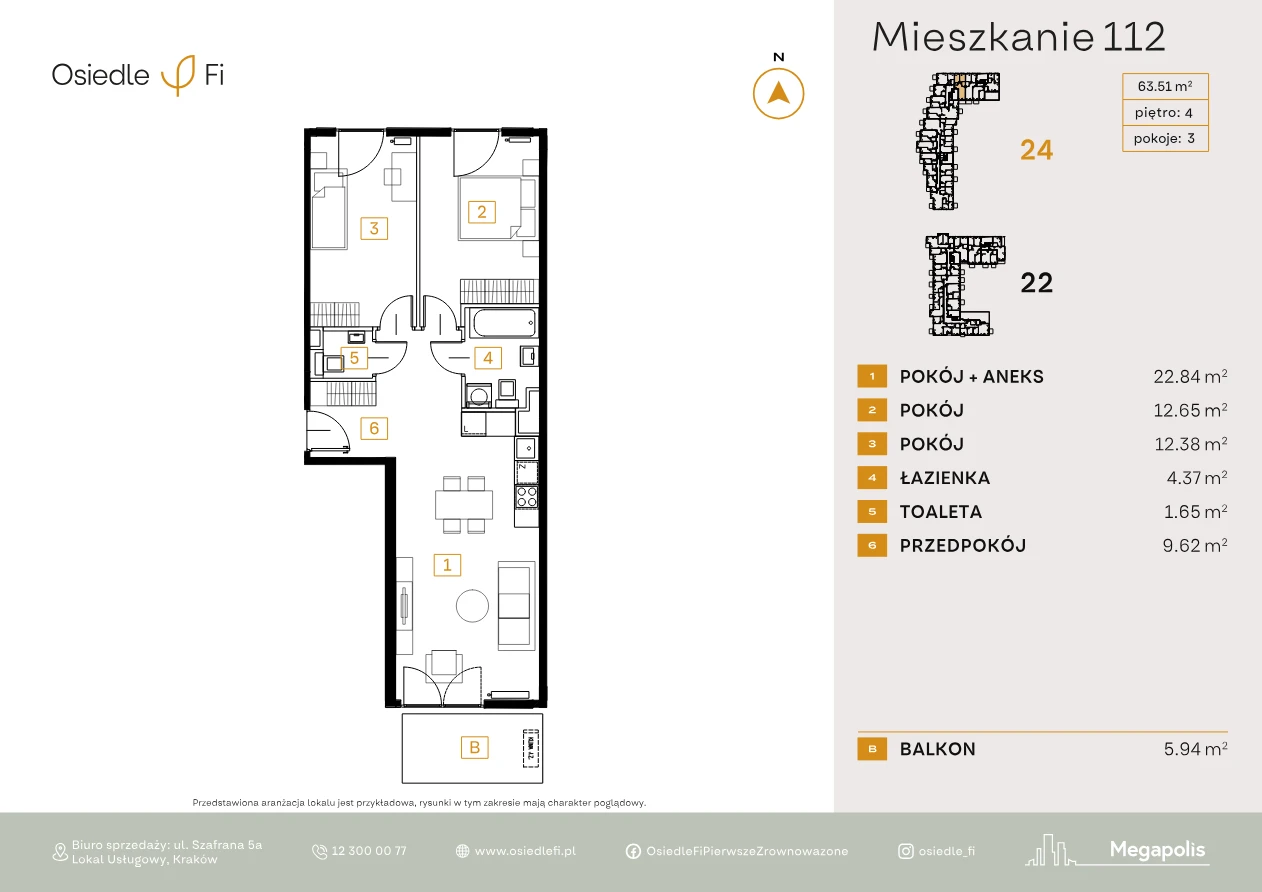Rzut mieszkania 112