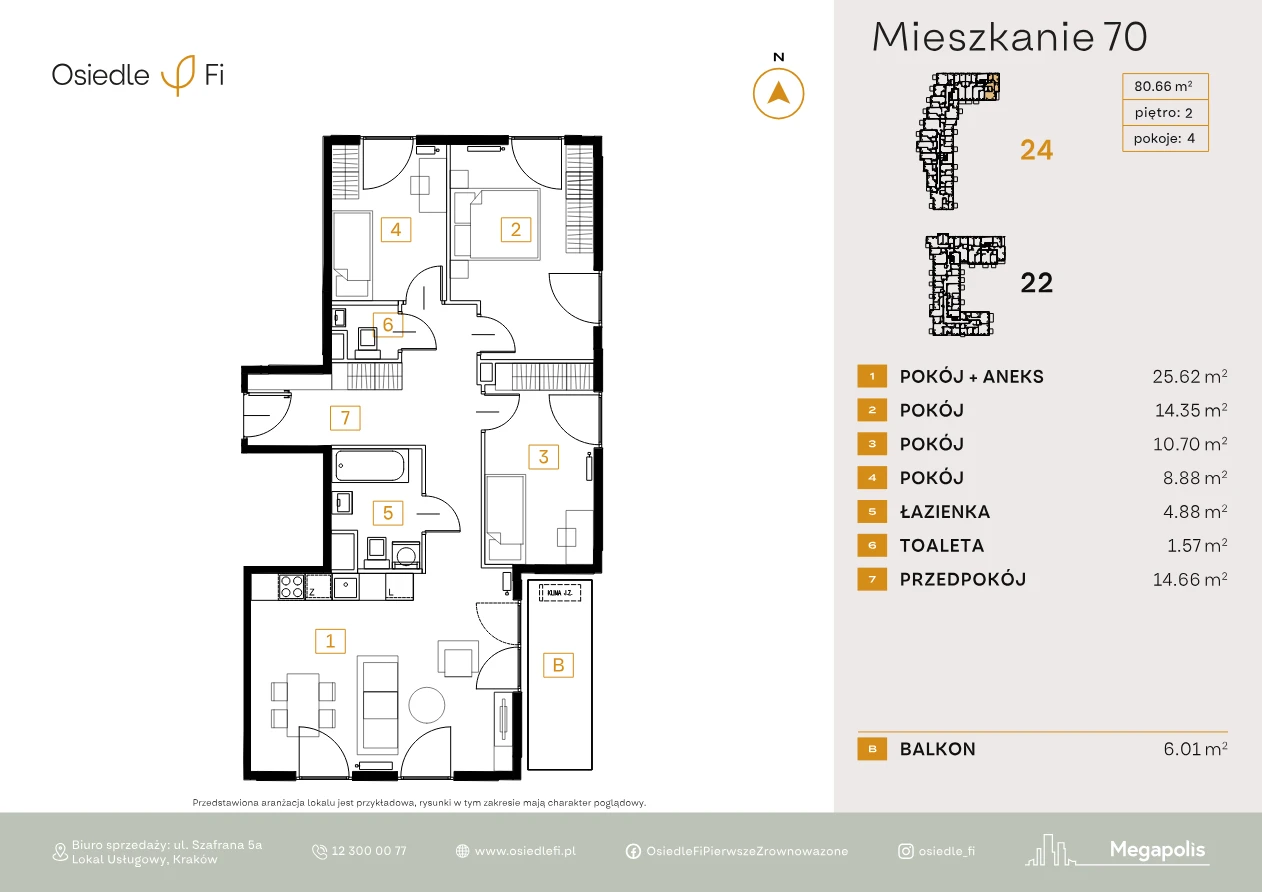 Rzut mieszkania 70
