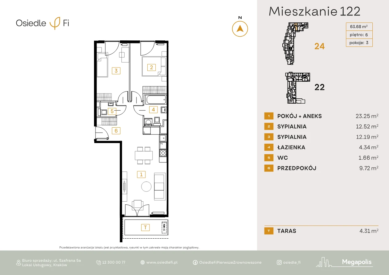 Rzut mieszkania 122