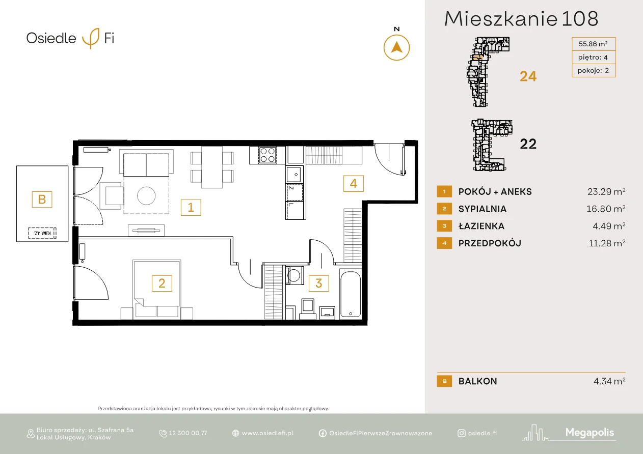 Rzut mieszkania 108