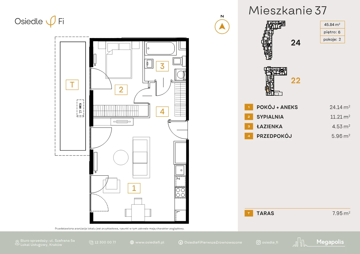 Rzut mieszkania 37