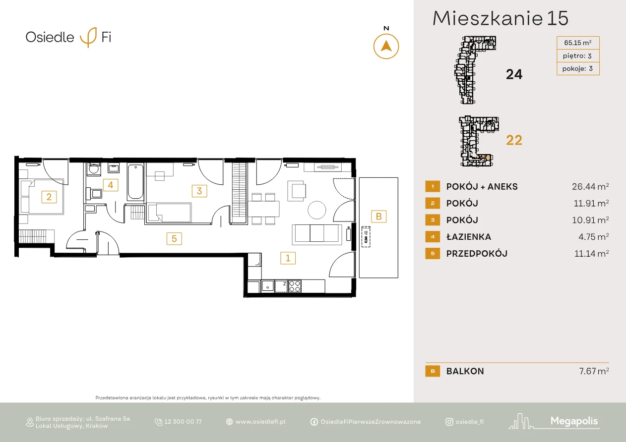 Rzut mieszkania 15