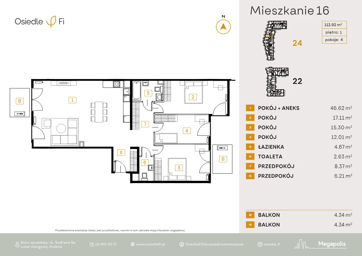 Rzut mieszkania 16
