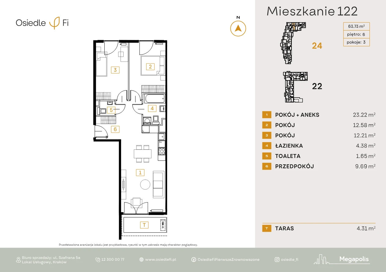 Rzut mieszkania 122