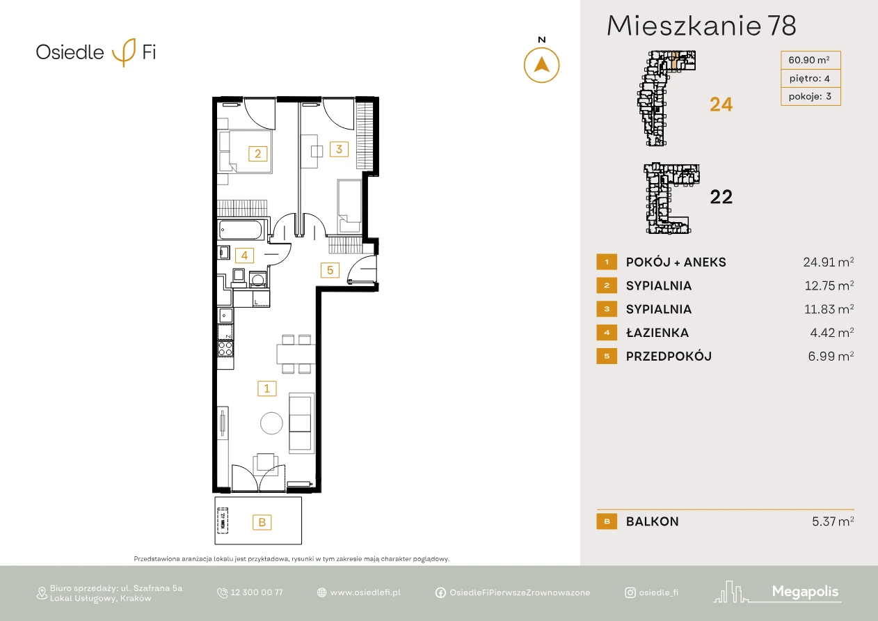 Rzut mieszkania 78