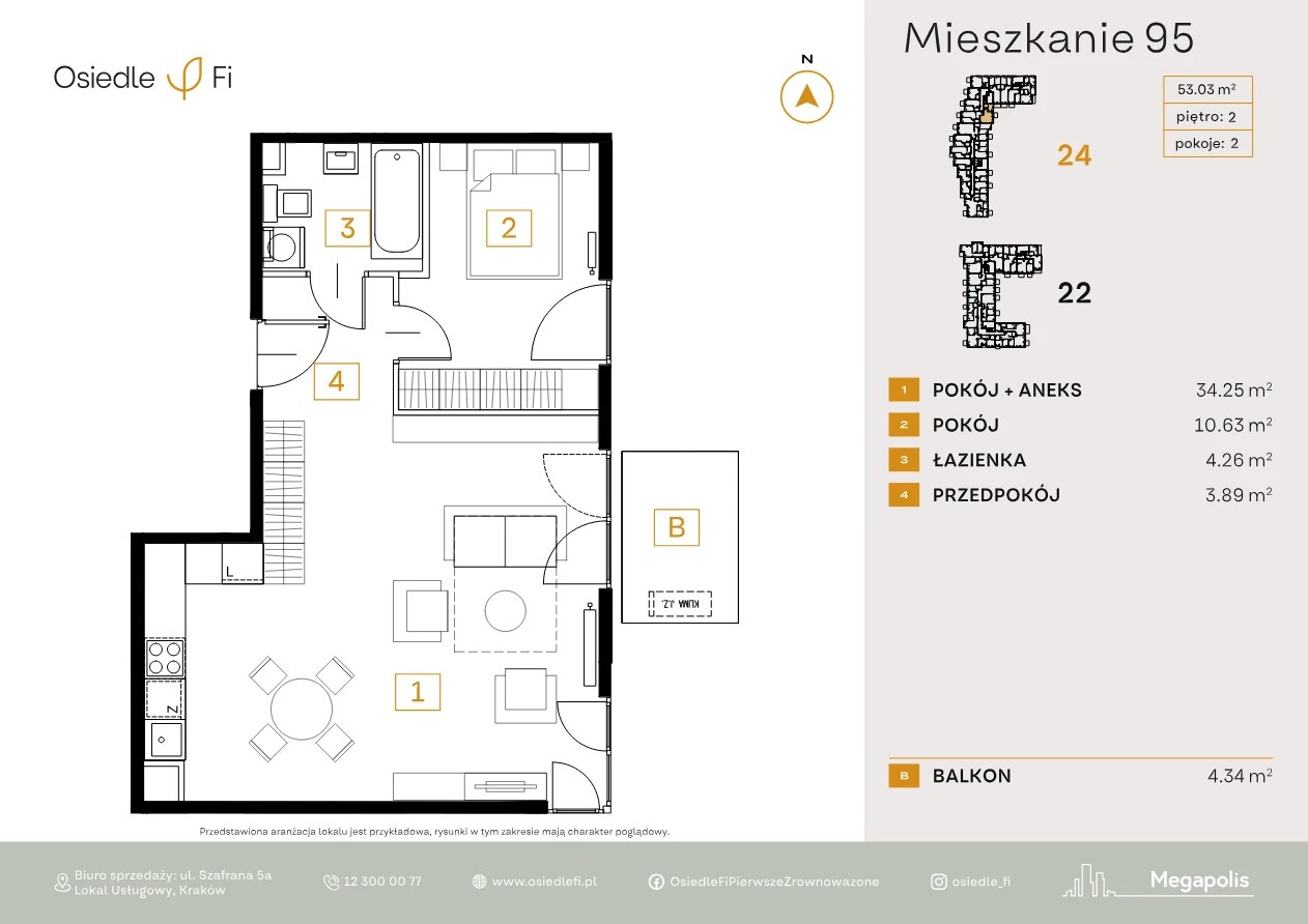 Rzut mieszkania 95
