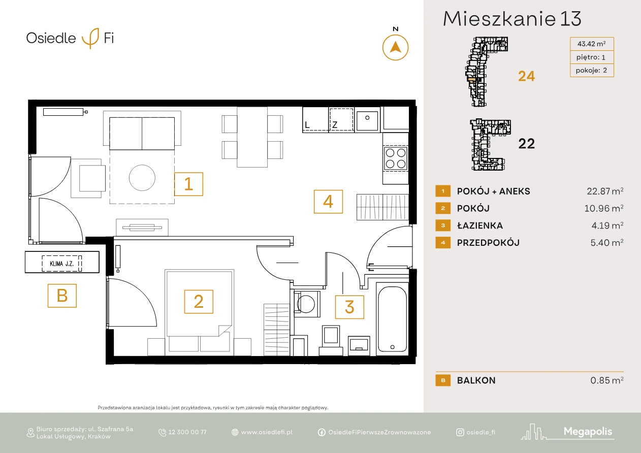 Rzut mieszkania 13