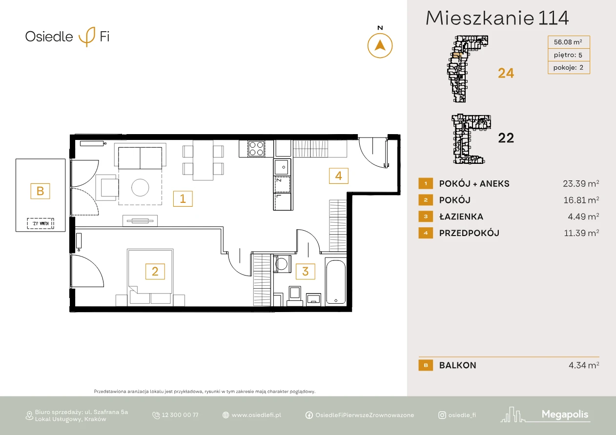 Rzut mieszkania 114