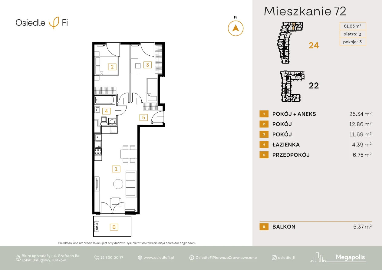 Rzut mieszkania 72