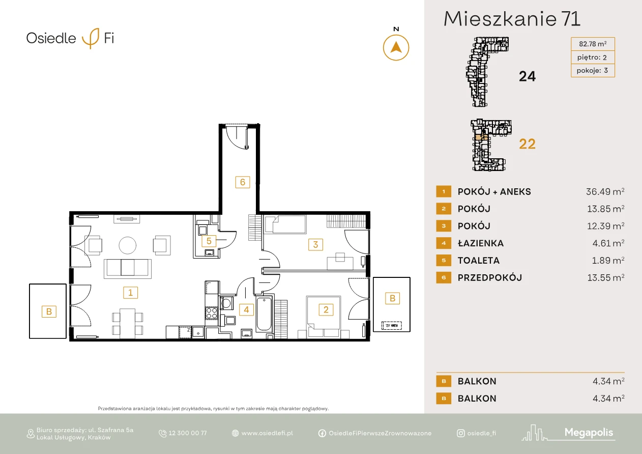 Rzut mieszkania 71