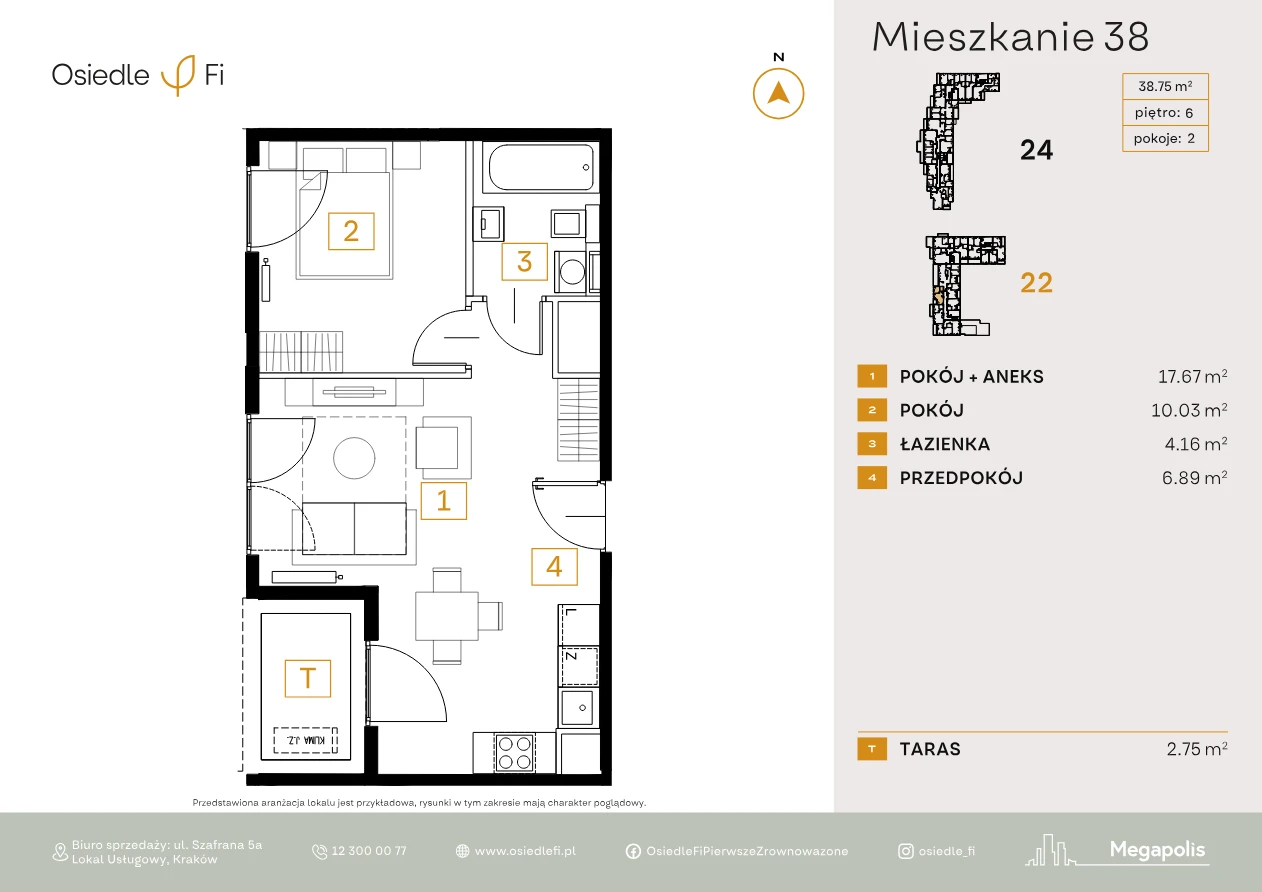 Rzut mieszkania 38