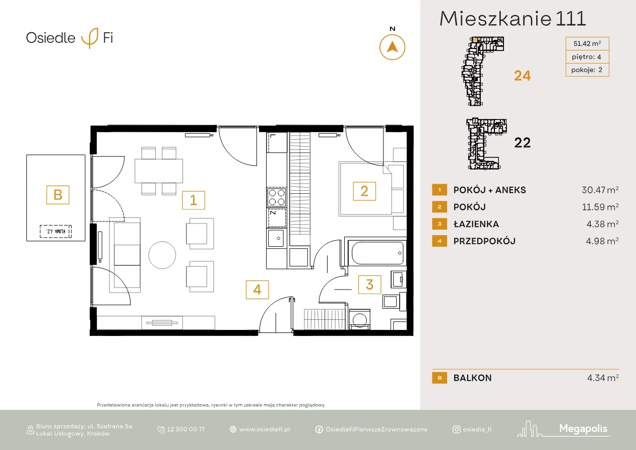 Rzut mieszkania 111