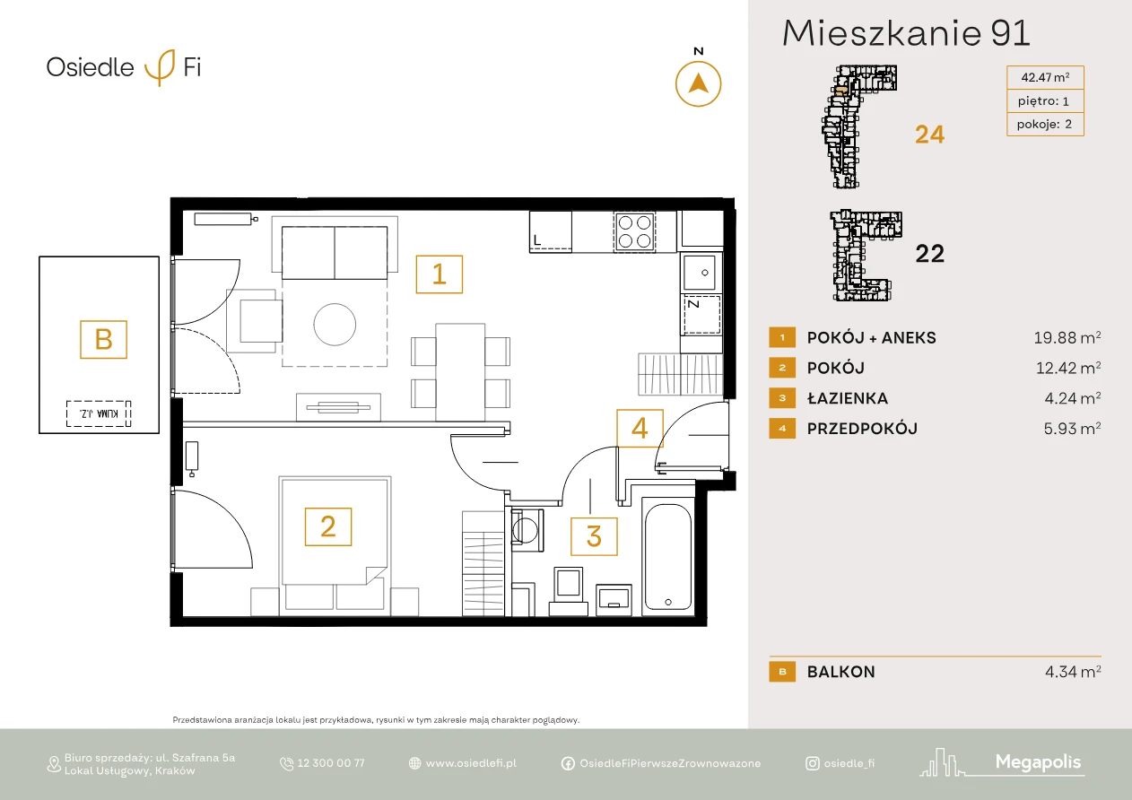 Rzut mieszkania 91