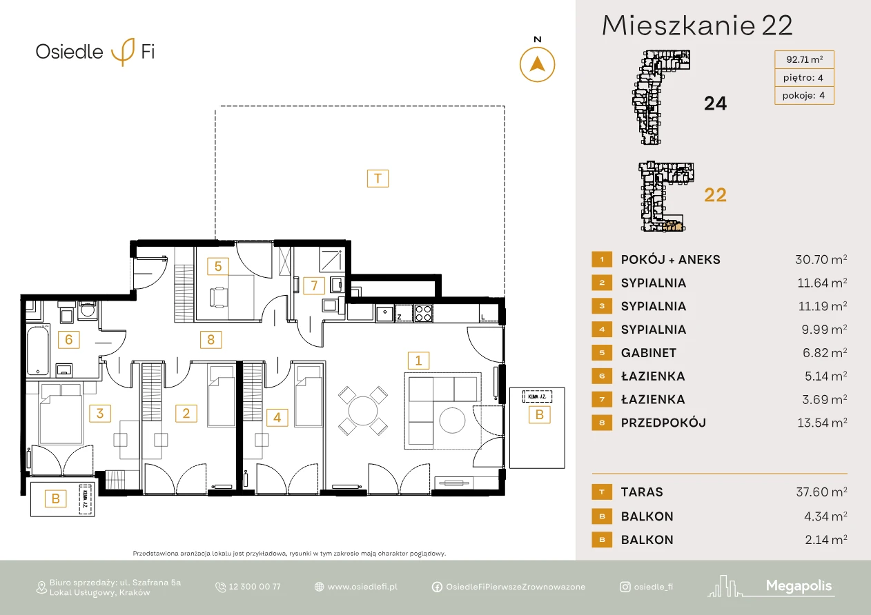 Rzut mieszkania 22