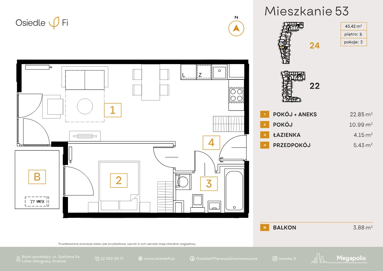 Rzut mieszkania 53