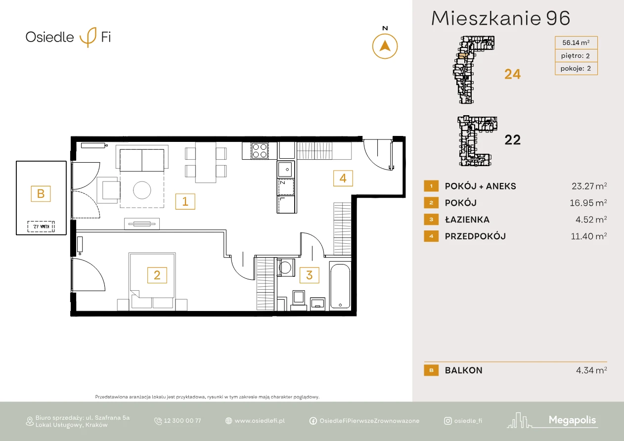 Rzut mieszkania 96