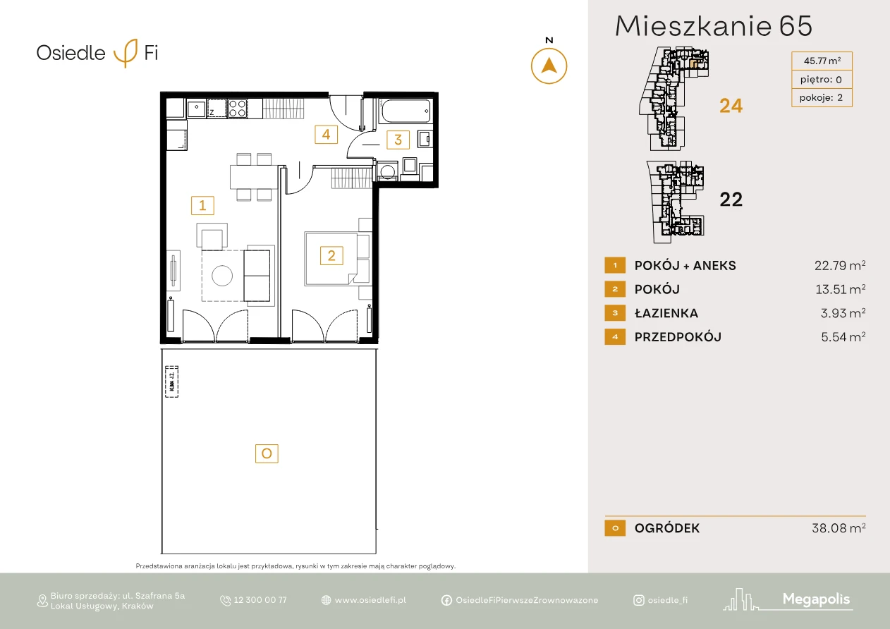 Rzut mieszkania 65