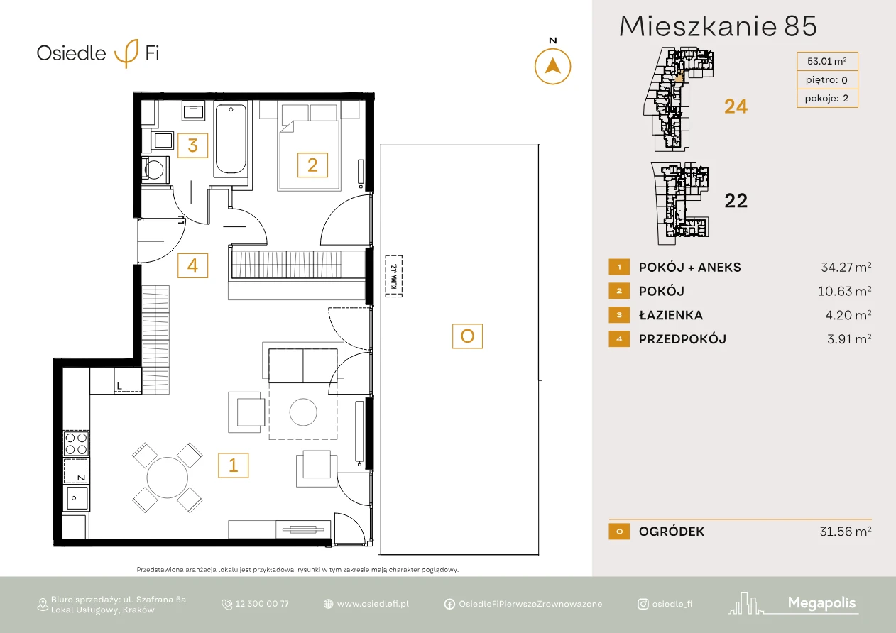 Rzut mieszkania 85