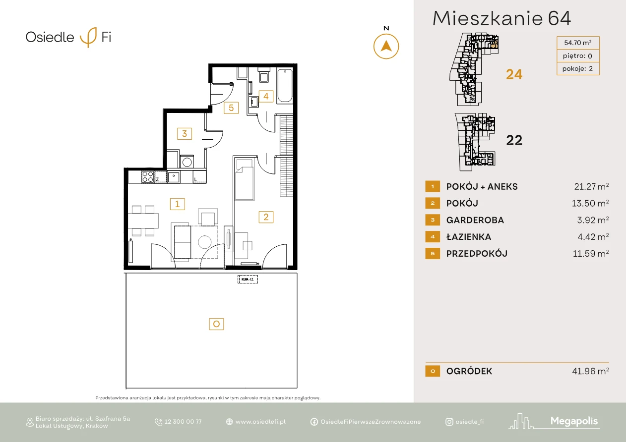 Rzut mieszkania 64