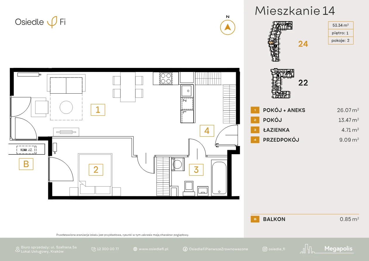 Rzut mieszkania 14