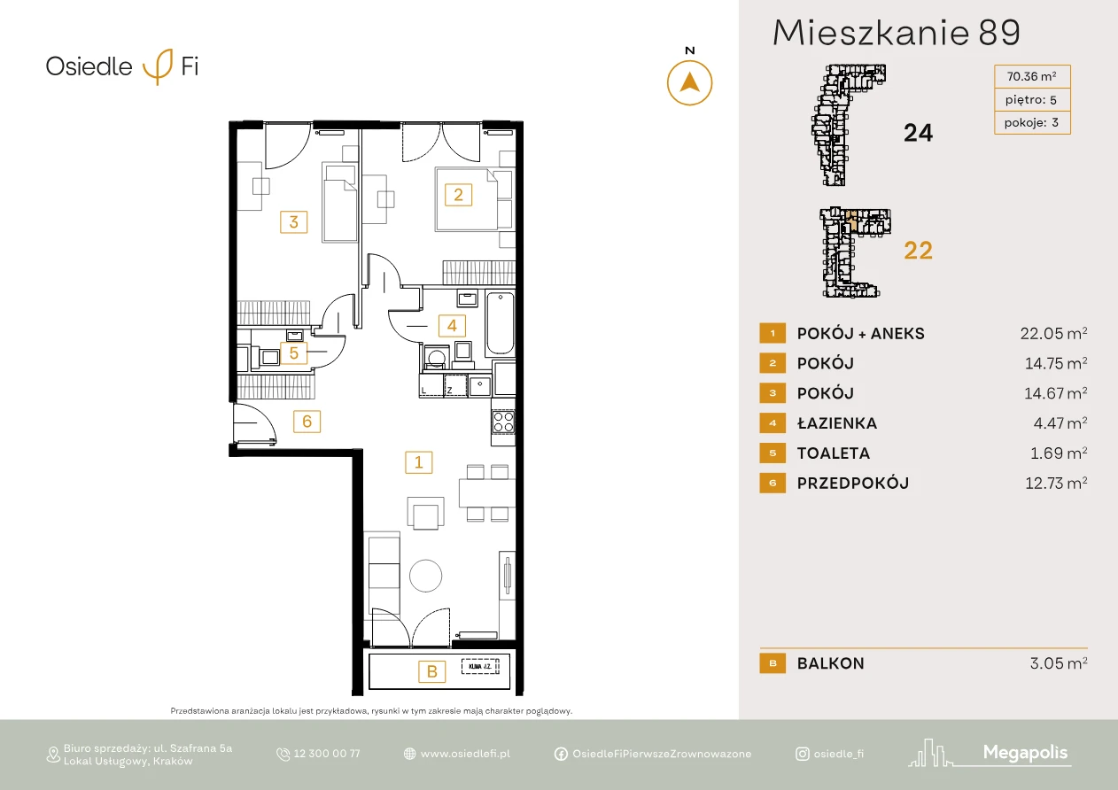 Rzut mieszkania 89