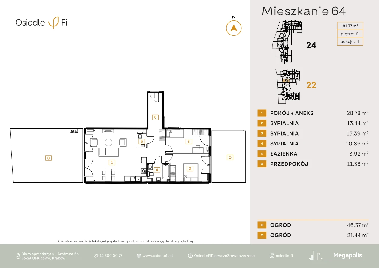Rzut mieszkania 64