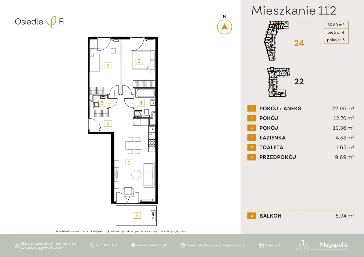 Rzut mieszkania 112