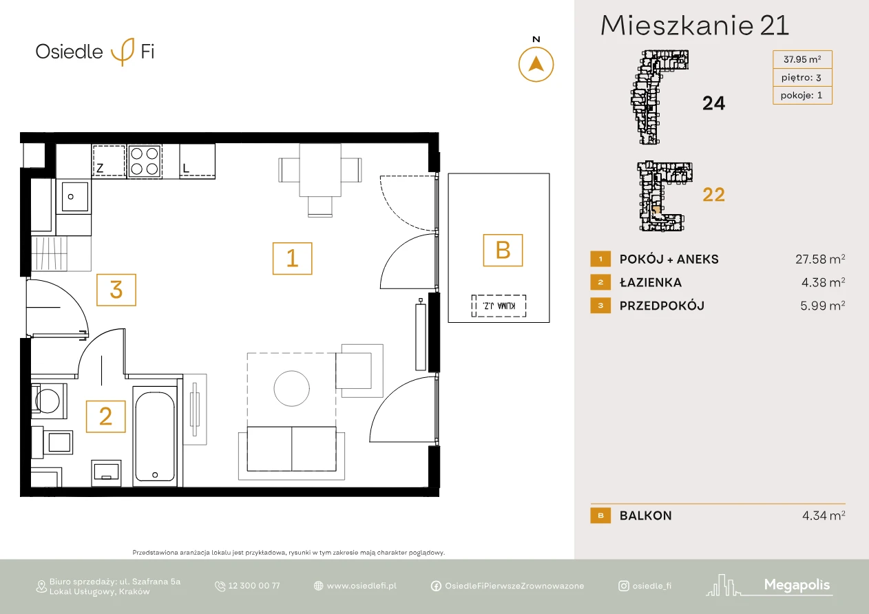 Rzut mieszkania 21