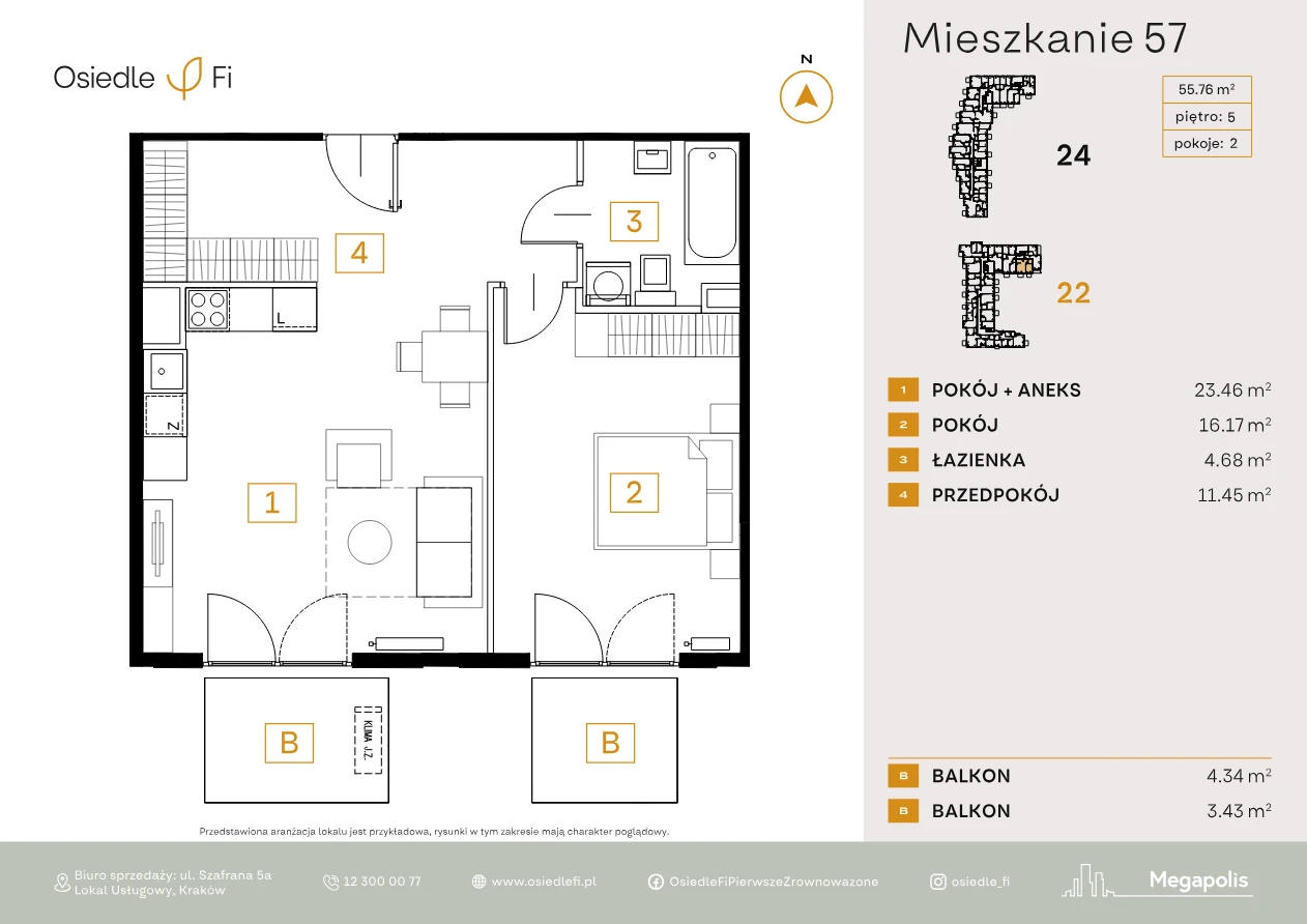 Rzut mieszkania 57