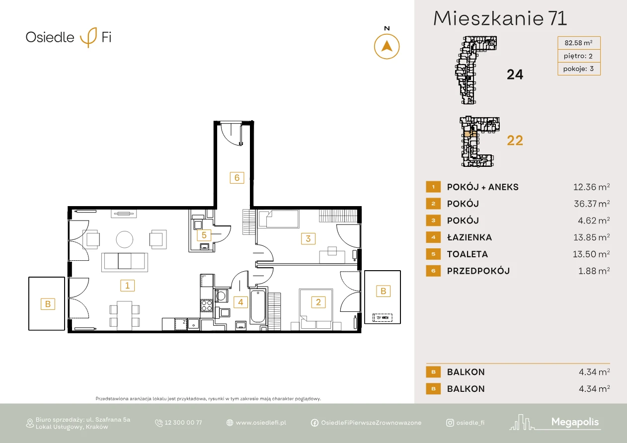 Rzut mieszkania 71