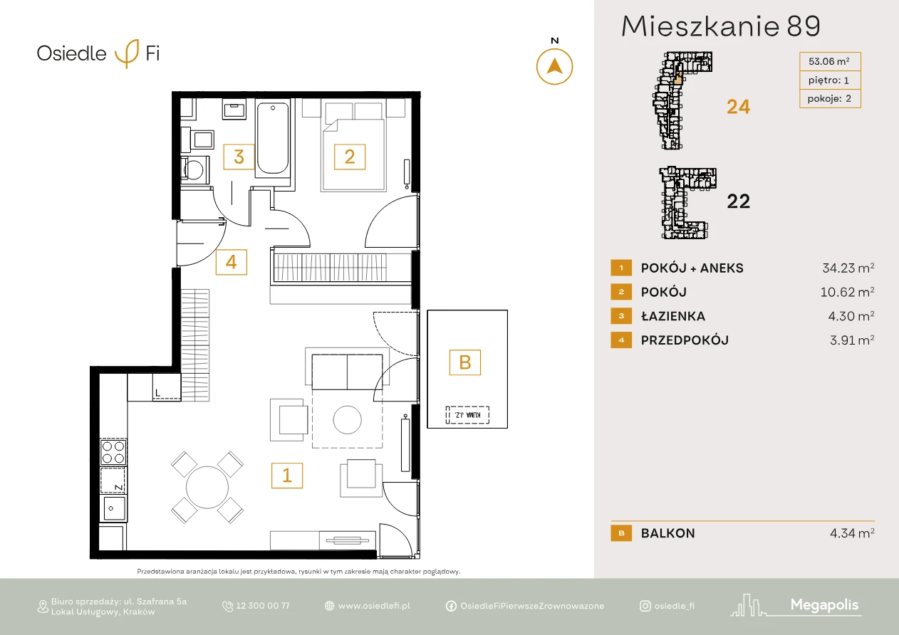 Rzut mieszkania 89