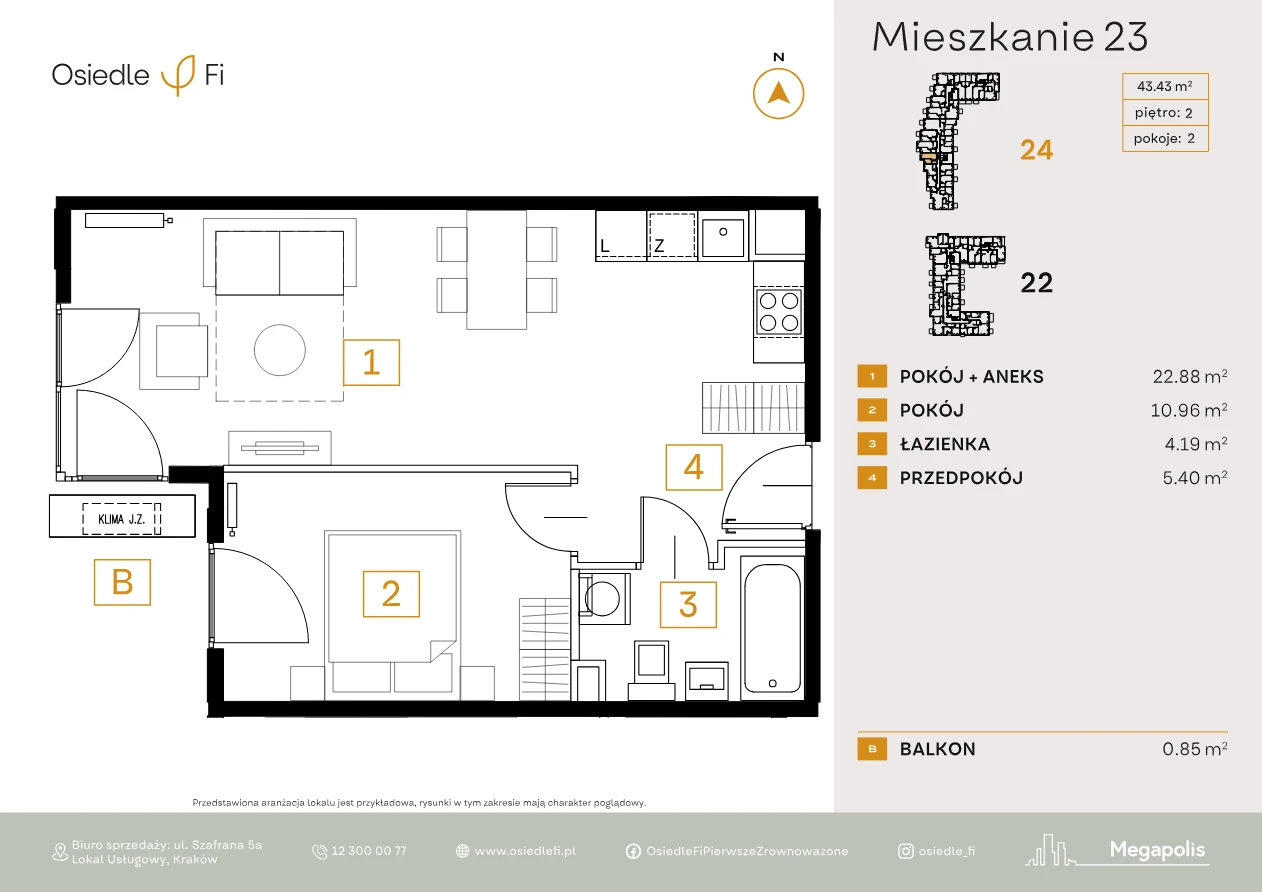 Rzut mieszkania 23