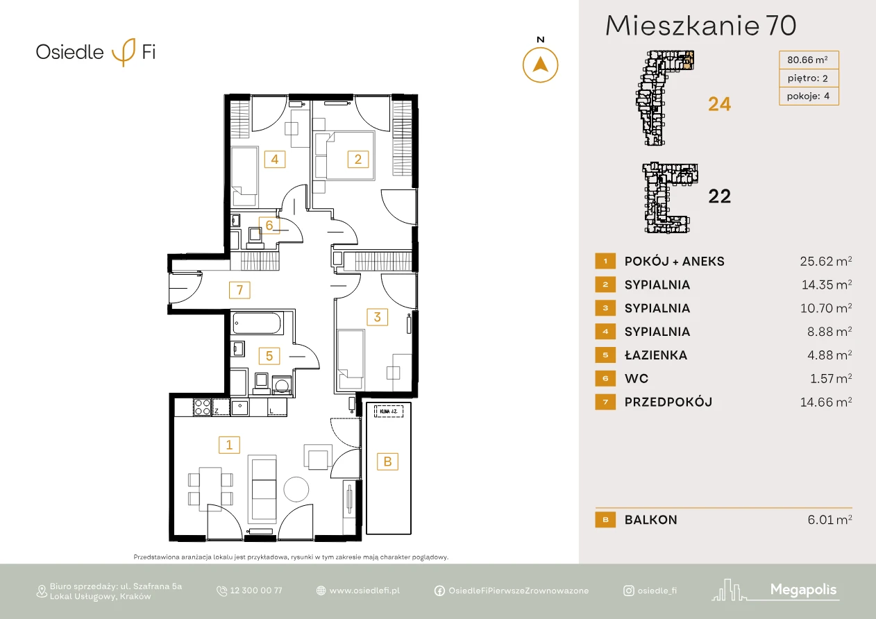 Rzut mieszkania 70