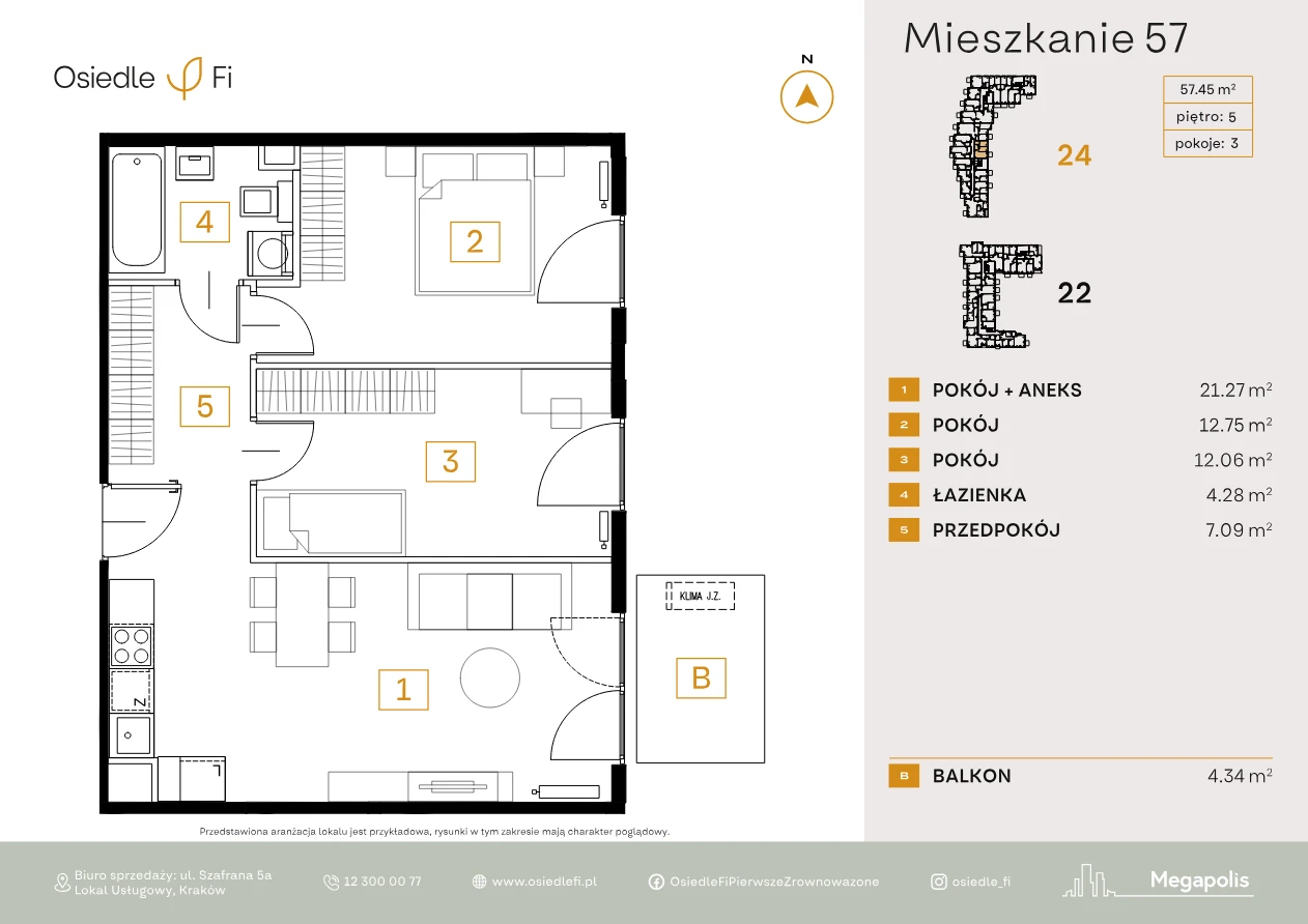 Rzut mieszkania 57