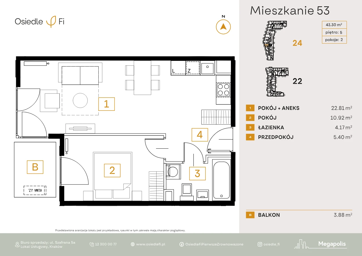 Rzut mieszkania 53