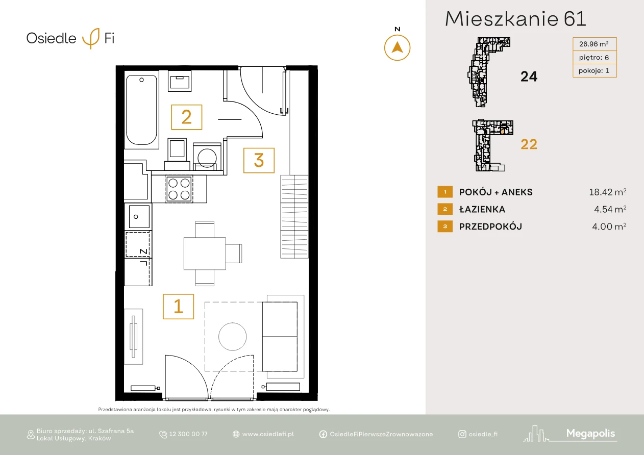 Rzut mieszkania 61