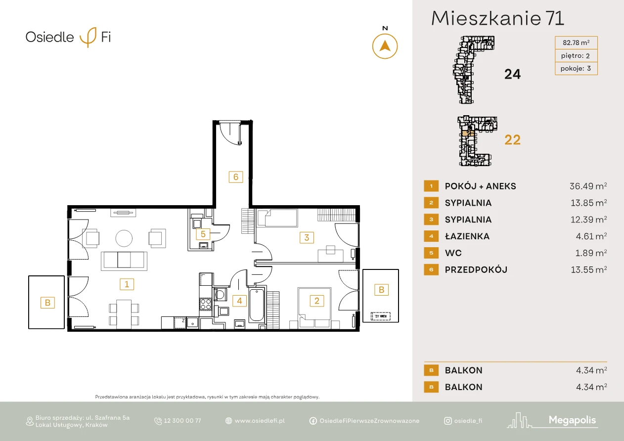 Rzut mieszkania 71