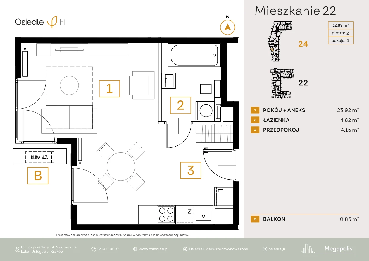 Rzut mieszkania 22