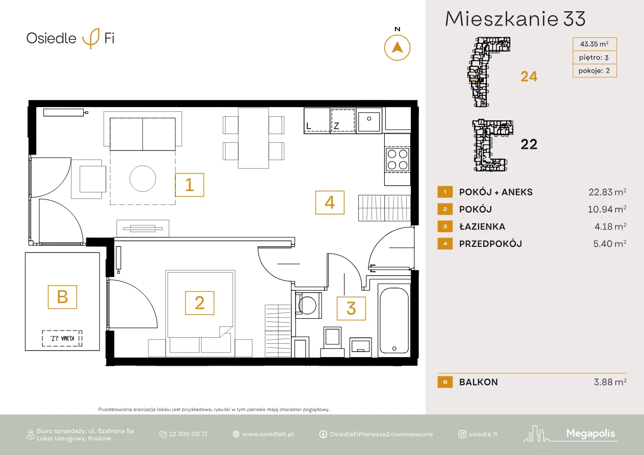 Rzut mieszkania 33