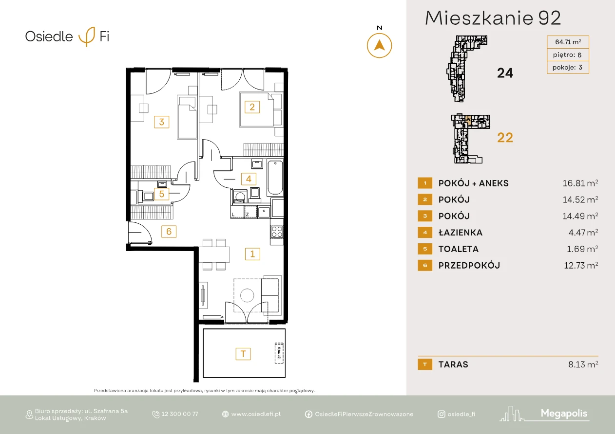 Rzut mieszkania 92