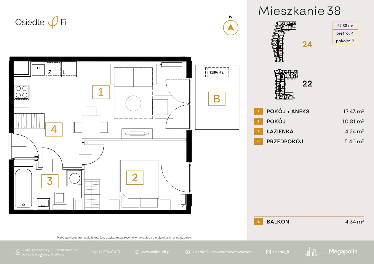 Rzut mieszkania 38
