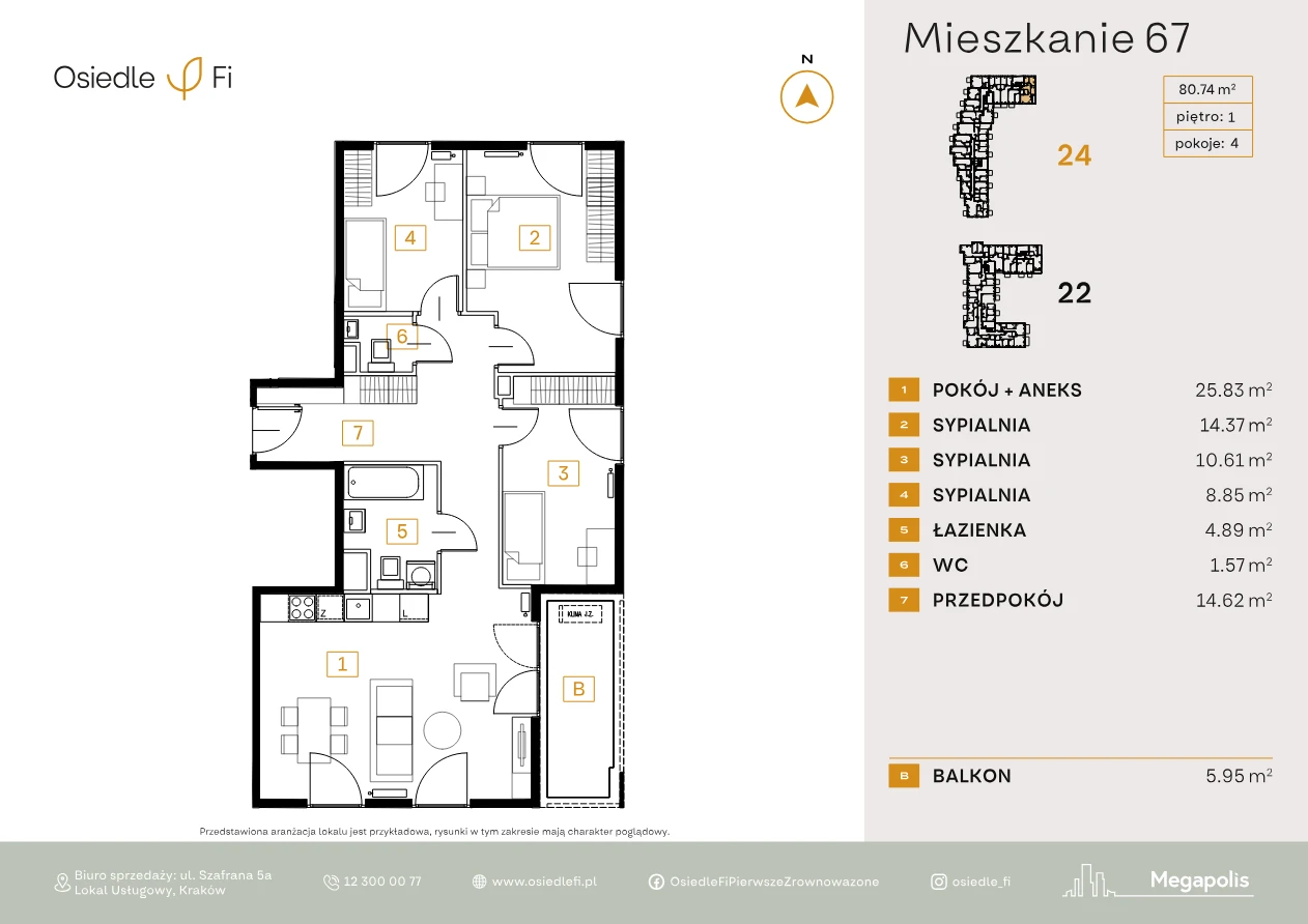 Rzut mieszkania 67