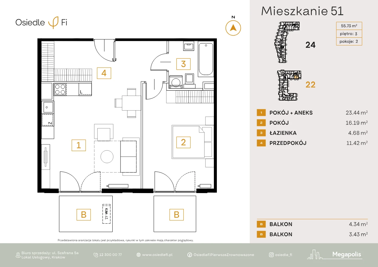 Rzut mieszkania 51