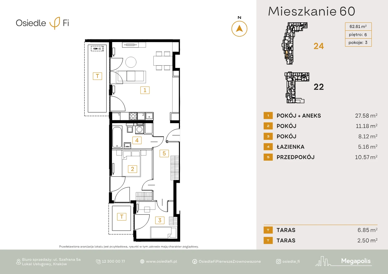 Rzut mieszkania 60