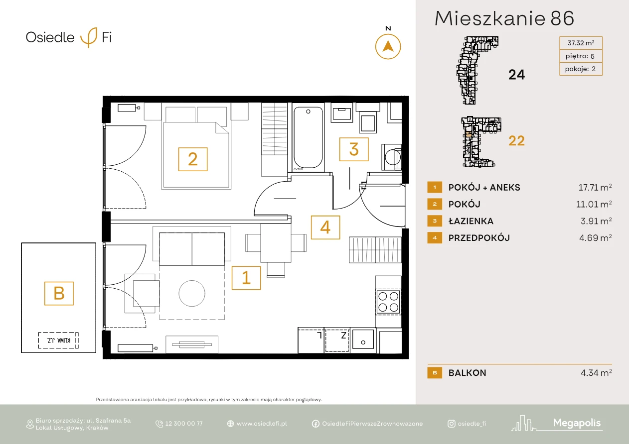 Rzut mieszkania 86