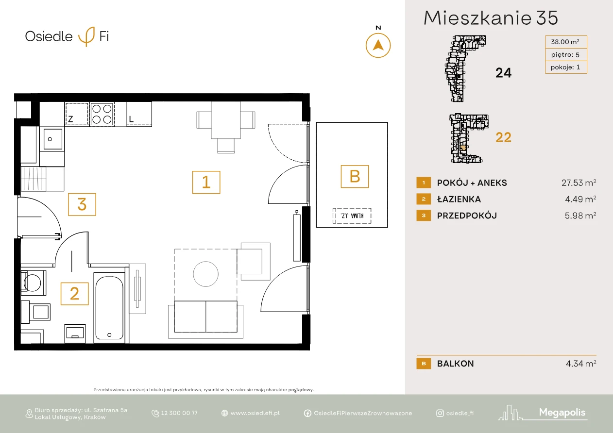 Rzut mieszkania 35