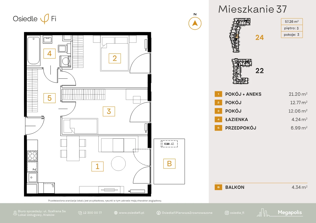 Rzut mieszkania 37