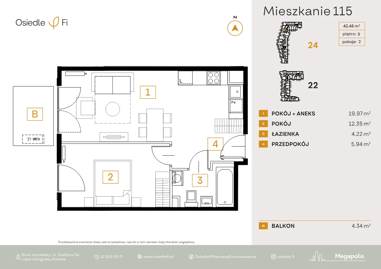 Rzut mieszkania 115