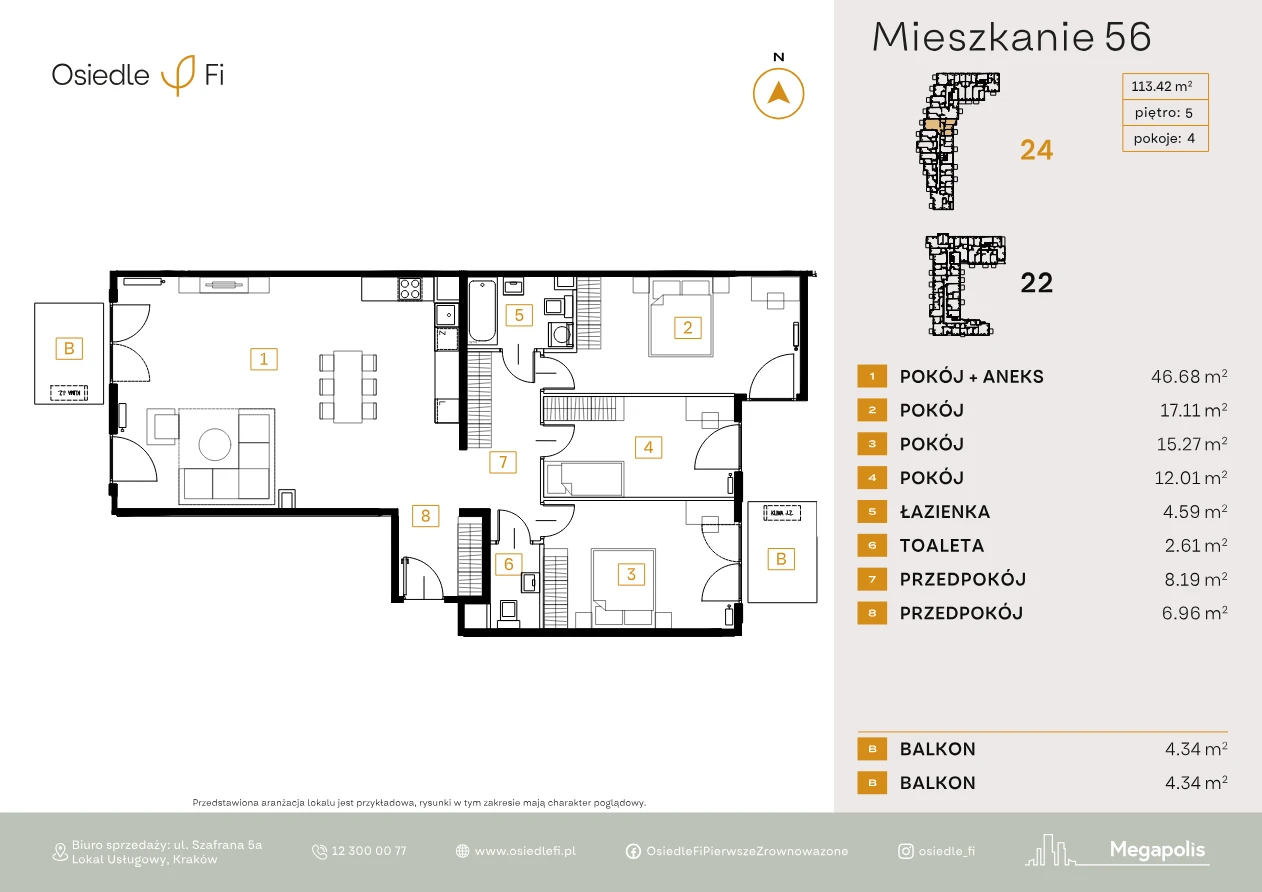 Rzut mieszkania 56